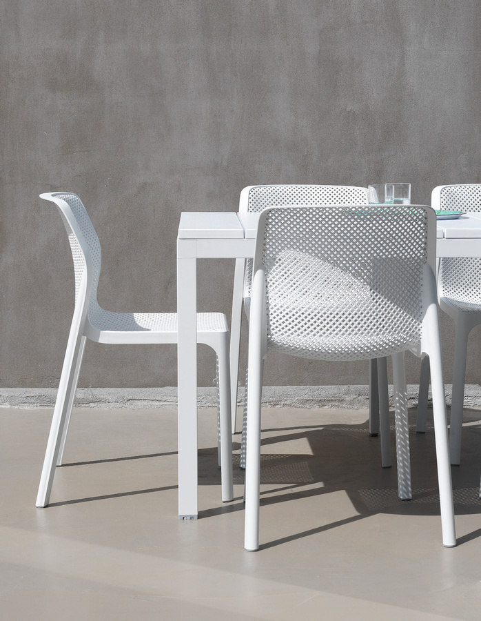Nardi Bit Stuhl in Weiß aus Kunststoff für Garten, Balkon und Terrasse - Bild 2