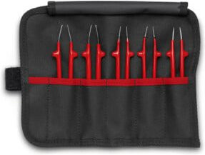 Knipex Universalpinzetten-Set 92 00 04 isoliert, 5-teilig, rot, 90 mm - Bild 1