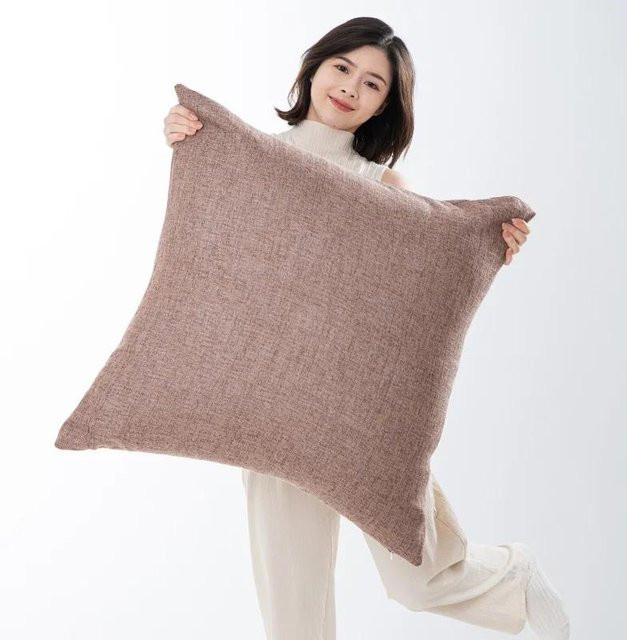 JMG Clothing Kissenbezug aus Polyester in Braun, minimalistisches Design, quadratisch, B/H: 40 x 40 cm - Bild 1