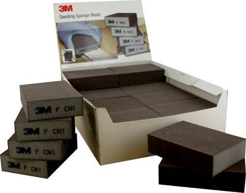 3M 68028 Schleifschwamm Braun, 100 Stück, L x B x H: 10,0 x 6,8 x 2,6 cm - Bild 1