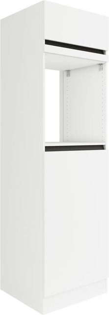 Optifit Küchen-Hochschrank für Backofen und Kühlschrank in Weiß-Anthrazit, Breite: 60 cm - Bild 1