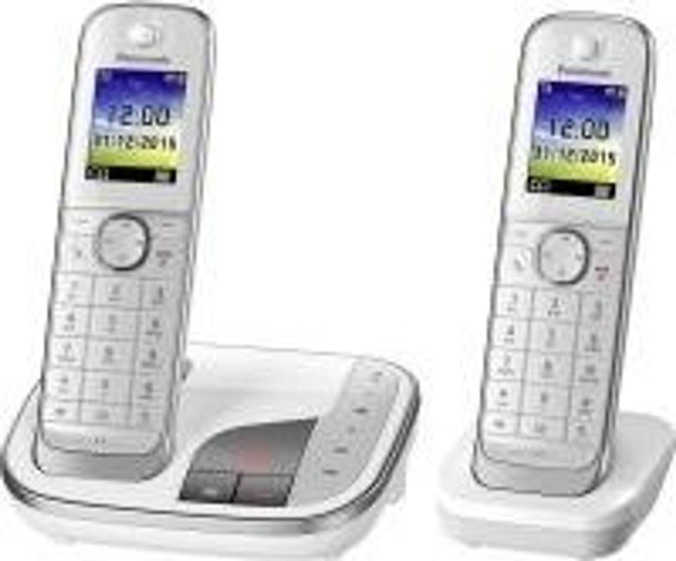 Panasonic KX-TGJ322GW Schnurloses Telefon in Weiß mit Anrufbeantworter, Freisprecheinrichtung und Anruferkennung - Bild 2