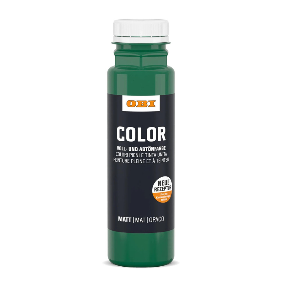 OBI Color Voll- und Abtönfarbe Grün, wasserbasierte Dispersionsfarbe, 250 ml - Bild 2