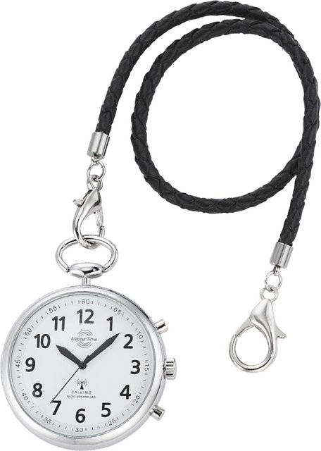 Master Time Taschenuhr, Funk Quarz, Edelstahl, Weiß, 40mm, Herren - Bild 1