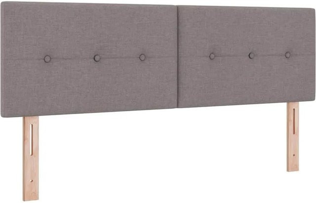 vidaXL LED Kopfteil mit integrierter Beleuchtung und USB-Ladeport, Taupe, Breite: 144 cm - Bild 1