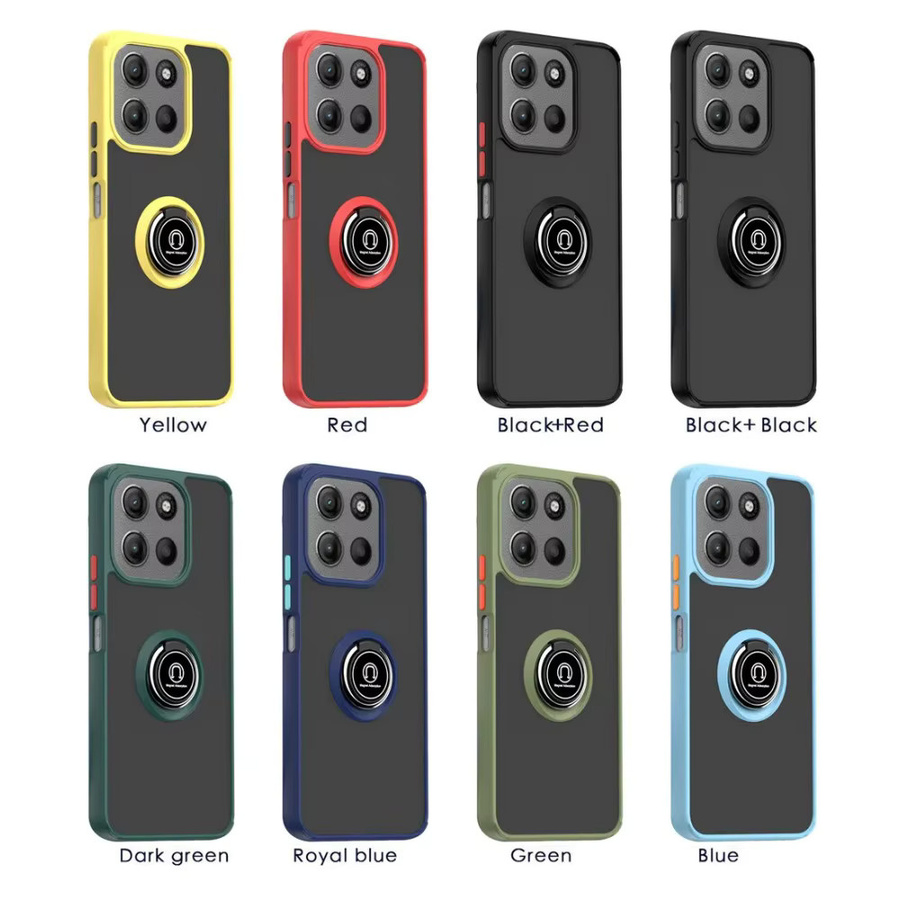 Matte transparente Schutzhülle für Motorola Moto G85 G75 G55 G35 G84 G54 G34 G24 Power G14 G04 G04s G60 G60S E14 mit rotierendem Ringhalter - Bild 6