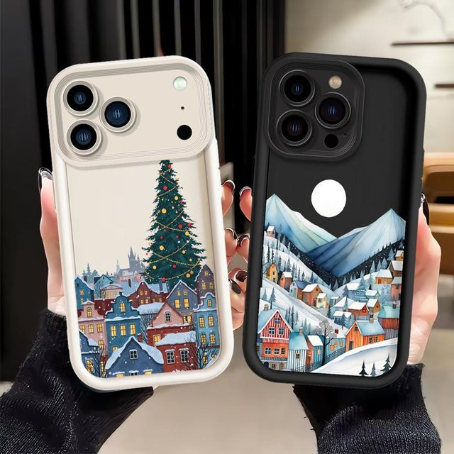 Softshell-Hülle für Apple iPhone in Weihnachten Weihnachtsmann Design, Multicolor - Bild 1