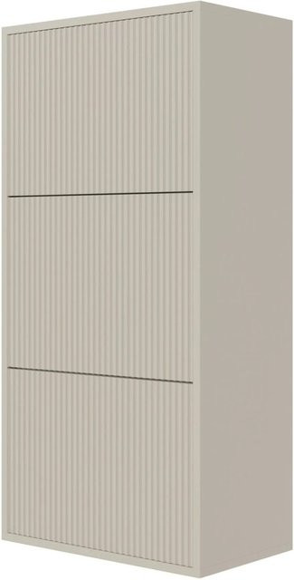 Selsey Schuhschrank Veldio hängend mit Rillenfront in Greige, B/T/H: 50 x 30 x 103 cm - Bild 1