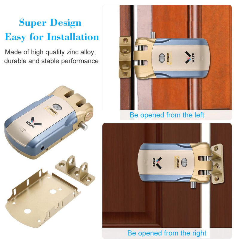 WAFU HF-018W WiFi Intelligentes Elektronisches Türschloss aus Zinklegierung mit Fernbedienung in Silber/Blau - Bild 7