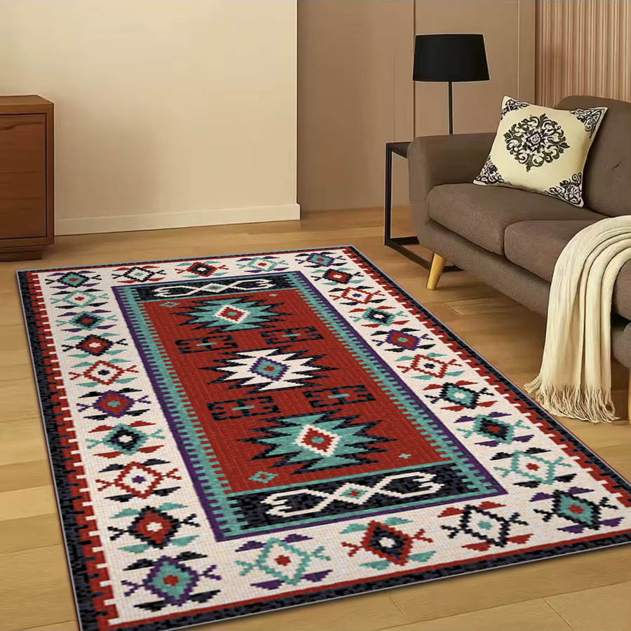 VIKAMA Europe Kilim Teppich in Multicolour für Wohnzimmer und Schlafzimmer, rechteckige Bodenmatte im Ethnic-Design, B/T: 60 x 40 cm - Bild 3