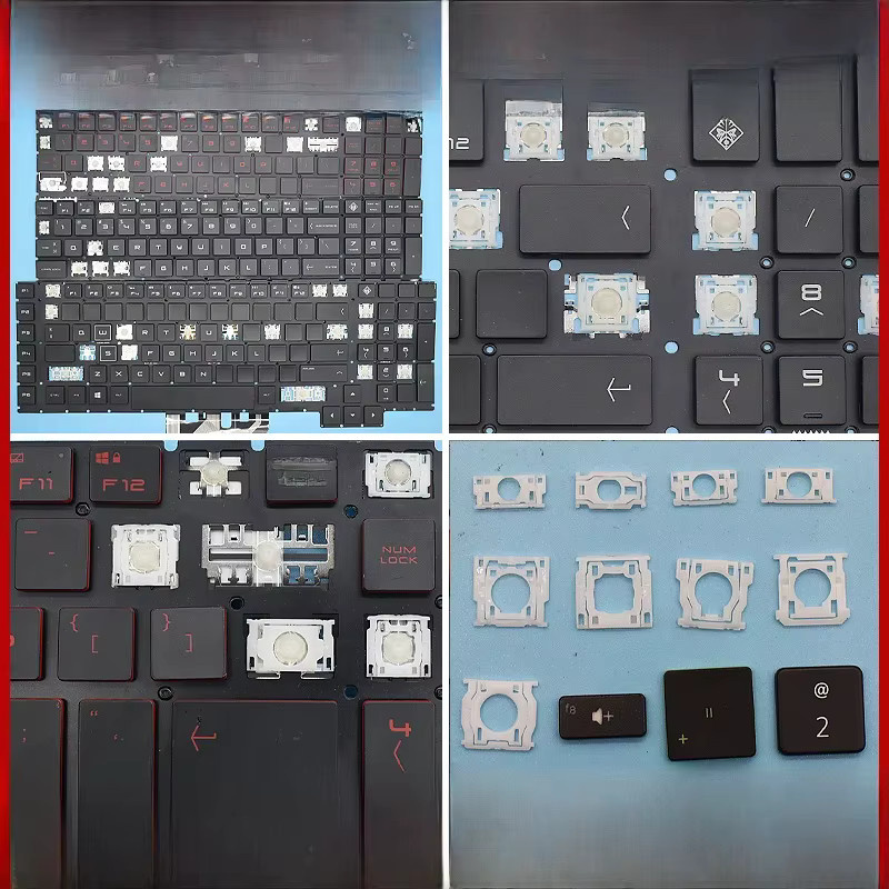 HP OMEN Ersatz-Tastenkappe mit Hintergrundbeleuchtung in Schwarz für Laptop-Tastaturen der Serien 15-DC, 15-DH, 15T-DC, 17-CB und 15-DC0153TX TPN-Q211 inklusive Schlüssel und Clips - Bild 1