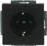 Busch-Jaeger Schuko Steckdosen-Einsatz 2300 EUCB-885 Schwarz Matt Unterputz IP20 - Bild 1