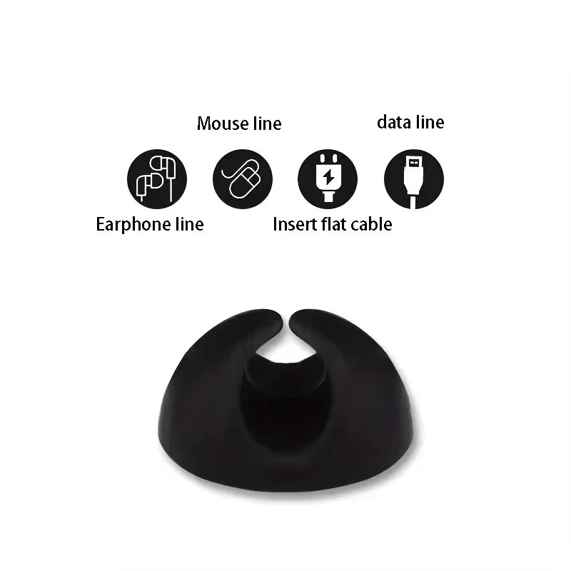 VIKEFON Kabel Organizer Clip für Desktop in Weiß zur Sortierung von Smartphone, Tablet, Laptop und Headset Ladekabeln - Bild 6