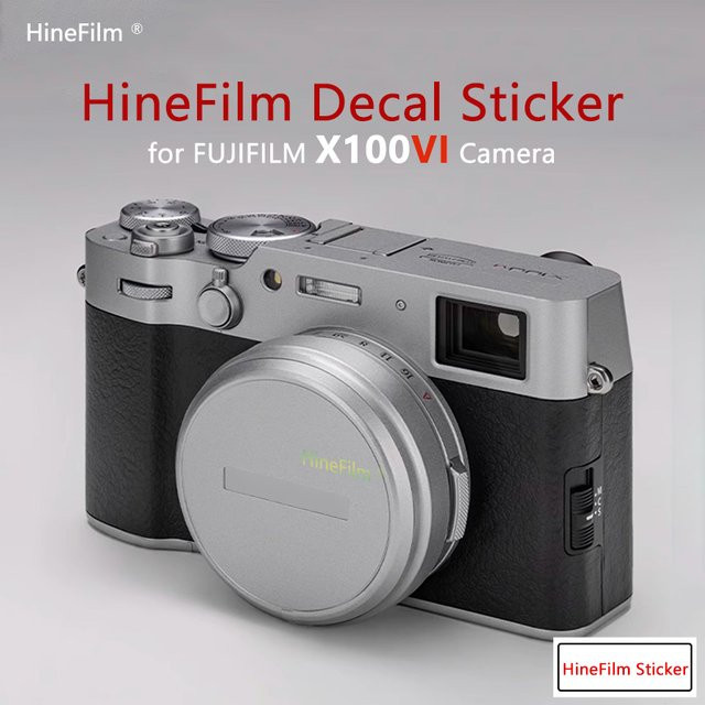 Hinefilm Skin Schutzfolie in Silber für Fujifilm X100VI Kamera Aufkleber als Anti-Kratz Schutzhülle - Bild 1