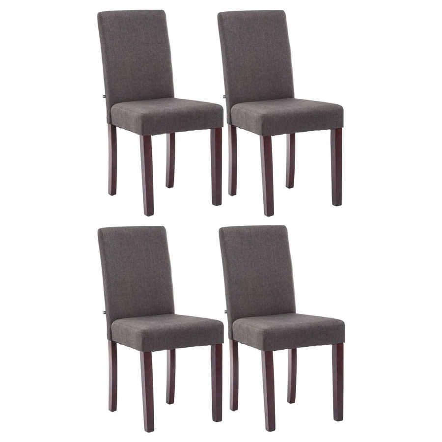 4er Set Esszimmerstühle DELUKE DALAN aus Stoff in Dunkelgrau, B/T/H: 41 x 47 x 91 cm - Bild 2