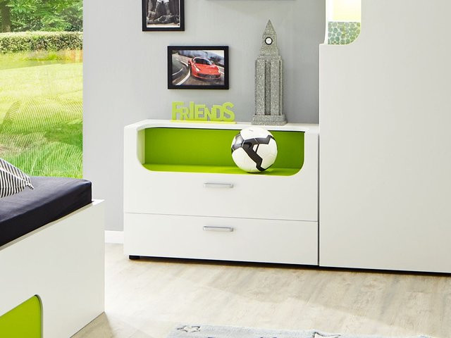 Kommode Rudolf MAX-I modern weiß B/T/H: 120 x 40 x 90 cm - Bild 1