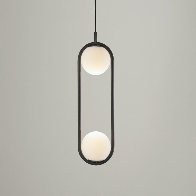 B.Lux C_Ball S2 Pendelleuchte in Schwarz Matt aus Metall und Glas - Bild 1