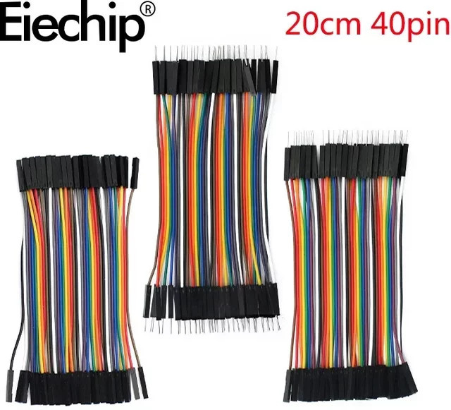 Dupont-Überbrückungskabel Set in Multicolor mit Stecker auf Stecker, Stecker auf Buchse und Buchse auf Buchse für Elektronik-Projekte - Bild 1