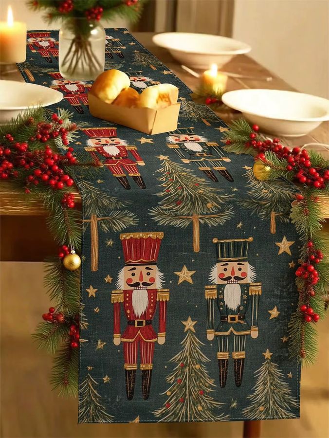 JIT Weihnachts-Tischläufer mit Nussknacker-Motiv für deine festliche Tischdekoration - Bild 2