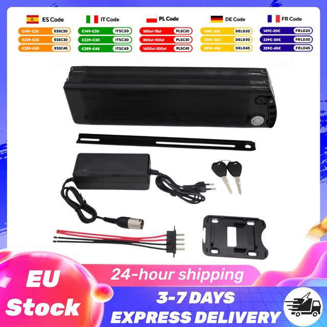 Fafrees E-Bike Ersatzakku 36V 15Ah Schwarz mit BMS und Ladegerät für F20 Pro F20 Samebike C05 Pro Windgoo E20 Elektrofahrräder - Bild 1