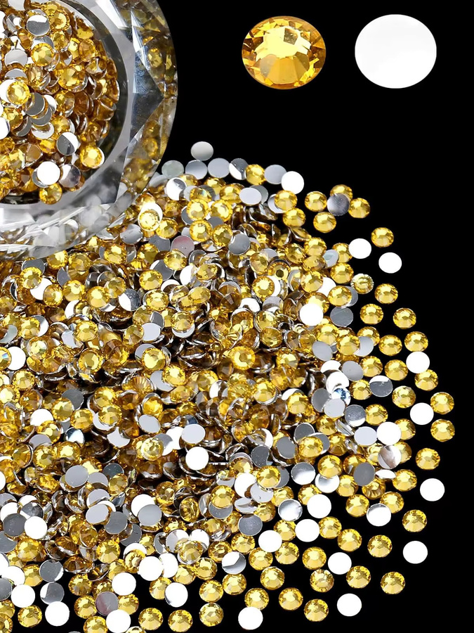 Goldene und silberne Flatback-Harz-Strass-Steine für Bastelarbeiten, DIY-Nagelkunst und Charms-Zubehör - Bild 6