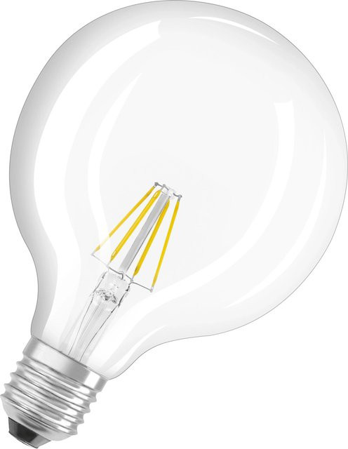 Osram LED-Leuchtmittel E27 Globeform in Transparent, 4 W, Warmweiß, 470 lm, H x Ø: 16,8 x 12,4 cm - Bild 1