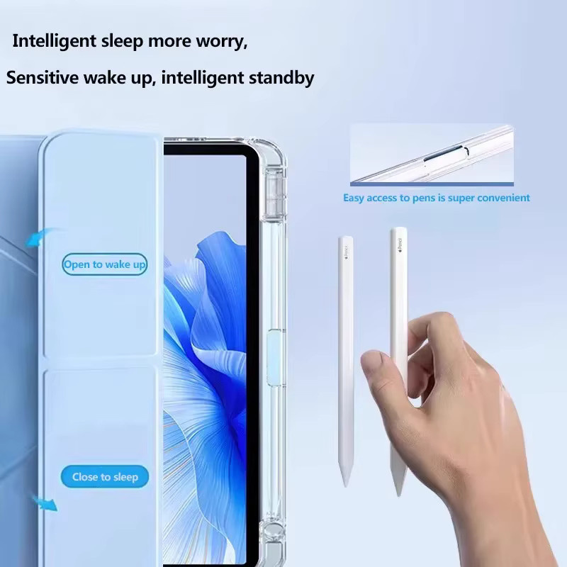 Stoßfeste Leder-Schutzhülle für Huawei Matepad 12 2024, 12 Air, 12 SE, 11, 11,5 S, 11 Zoll mit Stifthalter in Grün - Bild 1