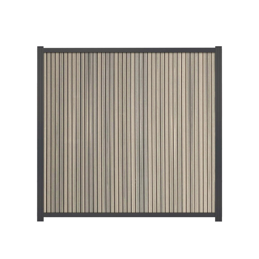 GartenLand WPC Zaun Set Shadowline Vertikal Sichtschutz in Amethystgrau und Anthrazit, B/H: 175 x 180 cm - Bild 2