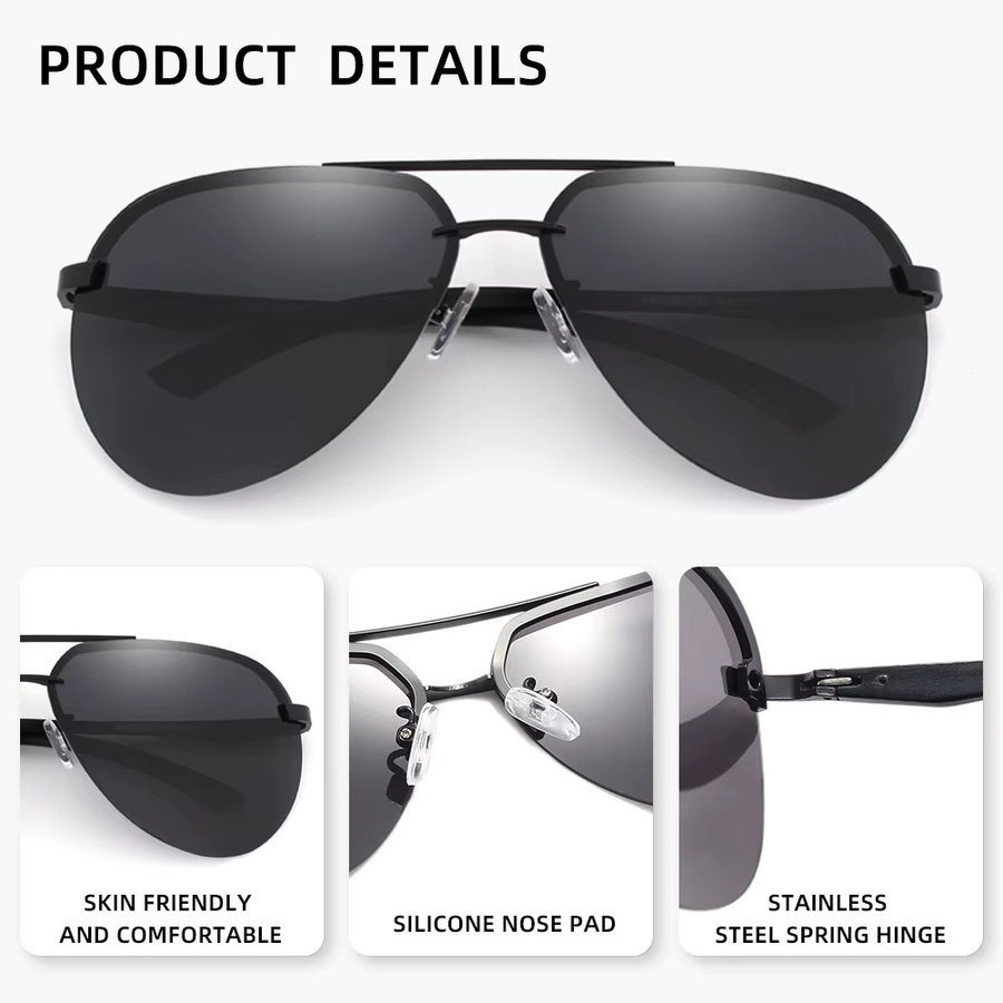 FORKING Pilot Sonnenbrille, Metall, polarisiert, Unisex - Bild 2