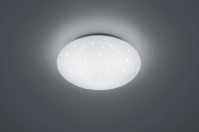 Reality LED-Deckenlampe Weiß mit Sternenhimmel-Effekt, 1-flammig, 15 W, 1500 lm, rund, IP44 - Bild 1