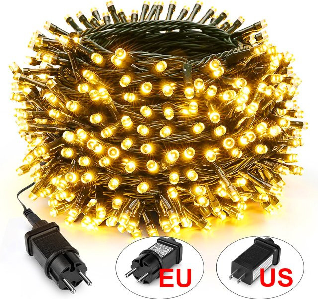 Lcamaw LED Lichterkette mit 8 Modi für Weihnachtsfeier, Hochzeit und Hausdekoration via Netzstecker - Bild 1