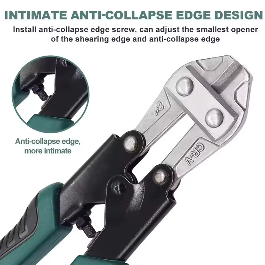 Ninth World Mini 8 Zoll Bolzenschneider Multitool aus Stahl als Kabelschneider und Seilklemmenzange - Bild 3