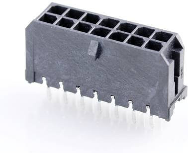 Molex Einbau-Stiftleiste Standard mit 14 Polen, Rastermaß 3mm, Schwarz/Gold - Bild 1