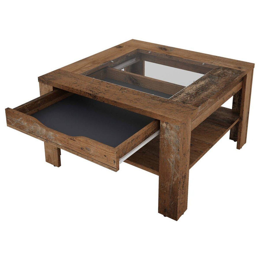 byLIVING Couchtisch RALPH in Eiche Old Wood Altholz-Optik und Anthrazit, B/T/H: 67 x 67 x 43 cm - Bild 3