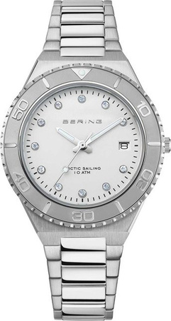 Bering Damenuhr Classic, Quarz, Edelstahl, Silber, 36 mm, 10 ATM