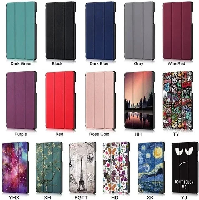 Magnetische Tablet-Schutzhülle mit Standfunktion für Samsung Galaxy Tab A9 Plus, A8, A7, S6 Lite, S9 FE und S8 in Schwarz und Multicolour - Bild 1