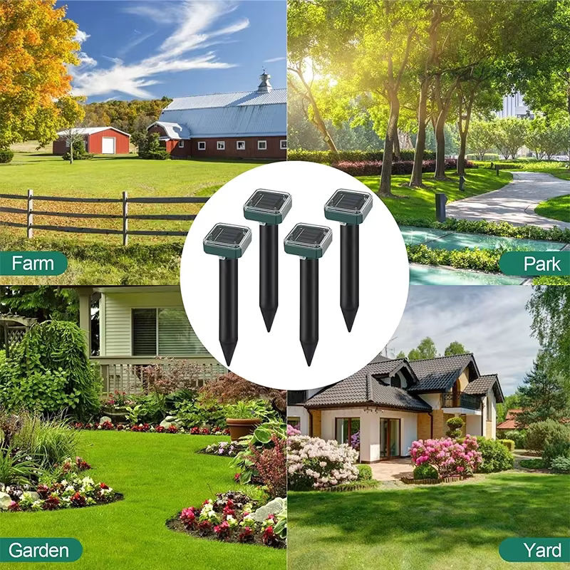 10er Pack Outdoor Solar Ultraschall Vibration Repeller zur Abwehr von Schlangen und Maulwürfen für Garten, Hof und Bauernhof - Bild 5