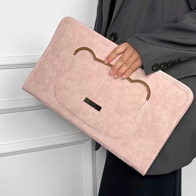 Minimalistische Laptop Schutzhülle für Studenten in Pink für 13, 14 und 15 Zoll - Bild 2