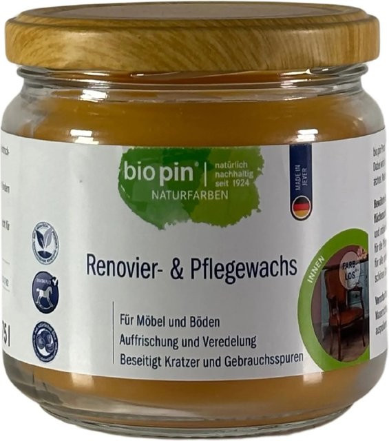 Biopin Renovier- und Pflegewachs Farblos 375 ml - Bild 1