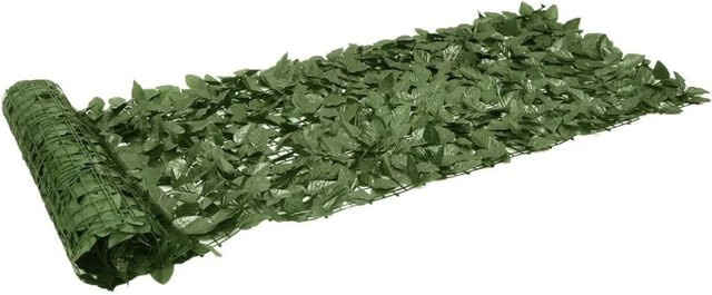 vidaXL Balkon-Sichtschutz mit dunkelgrünen Blättern aus Gewebe, Höhe: 200 cm, Breite: 75 cm - Bild 1