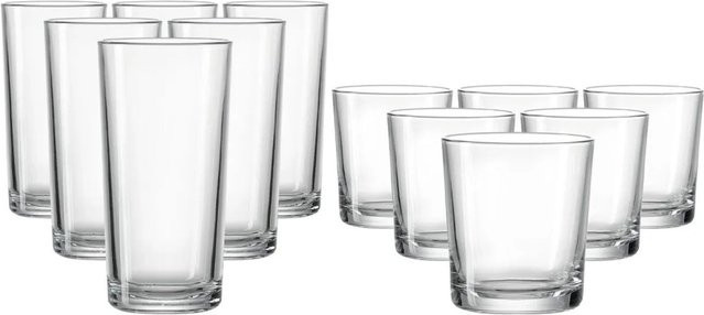 Ritzenhoff & Breker Vio Whisky- und Longdrinkgläser-Set, 12-teilig, Tumbler aus Glas, transparent - Bild 1