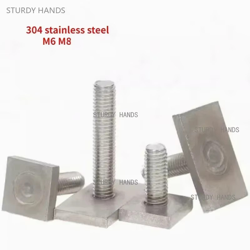 10 Stück T-Nut Bolzen aus Edelstahl A2-70 in Silber für Rutschschienen und Tracks, Hammerkopf Bolzen M6 M8 - Bild 2