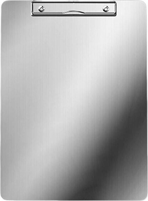 Tnzmdkfo Klemmbrett aus Edelstahl für A4/A5, Menü-Ticket-Halter und Aktenordner, Farbe: Silber, B/H: 31 x 22,5 cm - Bild 1