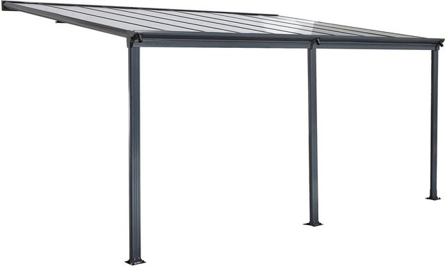 Terrassendach in Anthrazit mit den Maßen B: 557 cm, T: 303 cm, H: 258 cm - Bild 1