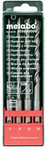 Metabo SDS-Plus Hartmetall Hammerbohrer-Set 4-teilig in Silber - Bild 1