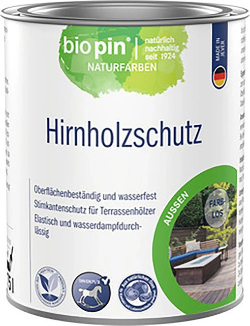 Biopin Hirnholzschutz Öl mit UV-Schutz und Wasserabweisung, Weiß, 0,75 l - Bild 1