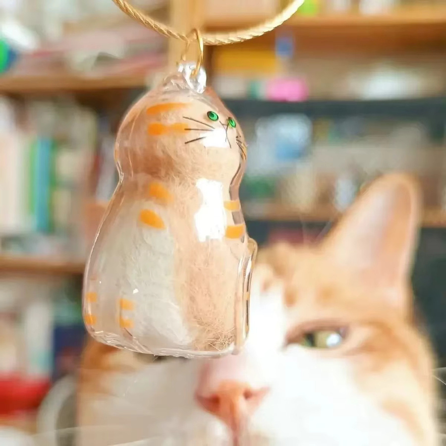 Schlüsselanhänger Ingwer Katze, Anhänger - Bild 4