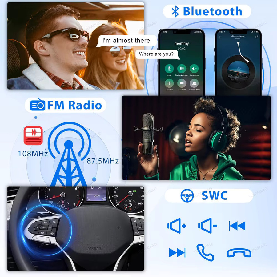 Android 16 Autoradio für Chevrolet Orlando (2009-2018) mit QLED Display, GPS, 4G LTE, 5G und WIFI in Schwarz - Bild 3