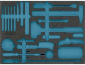 Hazet 2K-Weichschaum-Einlage 163-372L in Blau, B: 39,2 cm, L: 51,9 cm - Bild 1
