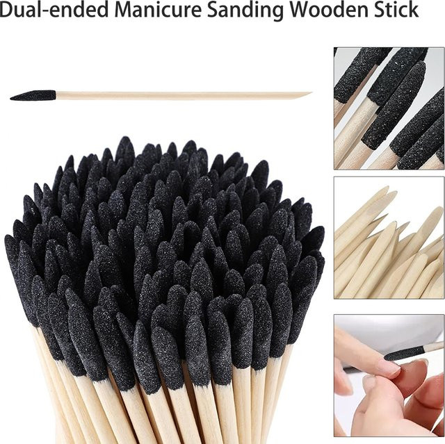 JEARLYU Manikürestäbchen mit Feinschleifspitze, Doppelendige, Unisex - Bild 1